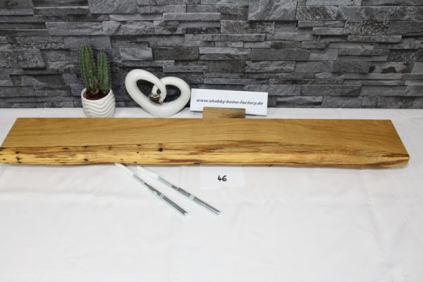 Wandboard Eiche massiv 85 cm Baumkantenbord