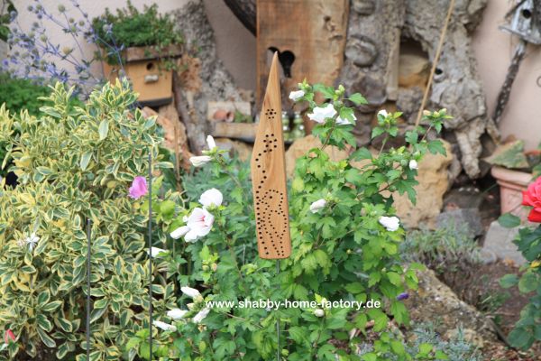 Insektenhotel, Windspiel, Gartendeko, Gartenstecker, Außendekoration, Eiche