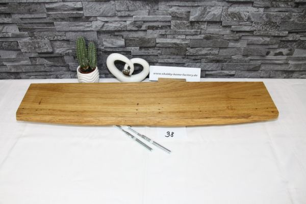Wandboard Eiche massiv Baumkante 82 cm