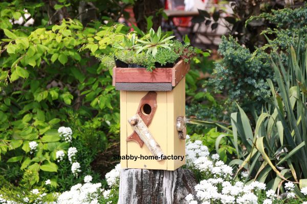 Nistkasten Vogelhaus Nisthilfe Gartendeko Dachbegrünung