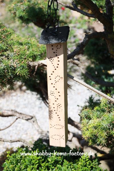 Insektenhotel, Bienenhotel, Wildbienenhotel, Gartendeko, Eiche
