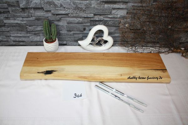 Eiche Wandbord mit Baumkante # 306