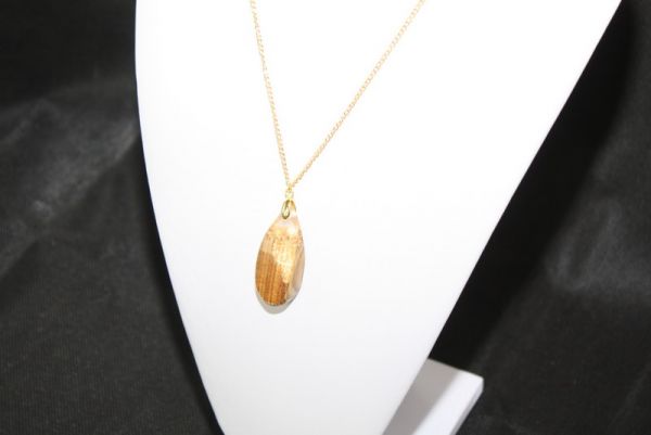 Kette mit Anhänger aus Holz & Harz Schmuck Resin #3