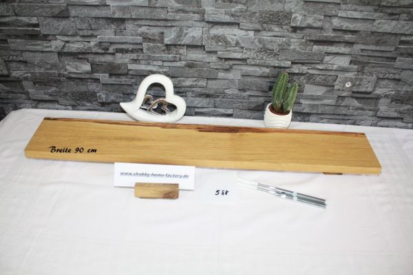 Gestockte Eiche Wandboard 90 cm massiv geölt