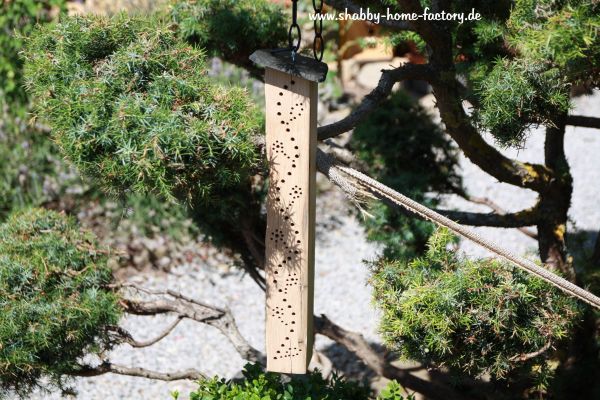 Insektenhotel, Bienenhotel, Wildbienenhotel, Gartendeko, Eiche