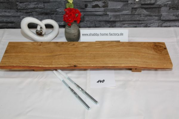Wandboard Eiche massiv Baumkante 62 cm