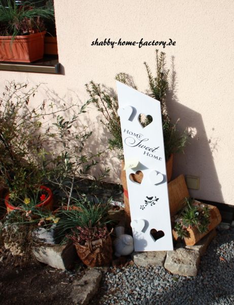 Willkommensschild Eingangsschild Gartendeko Home Sweet Home Aussen Deko Haus Garten Shabby Home Factory De