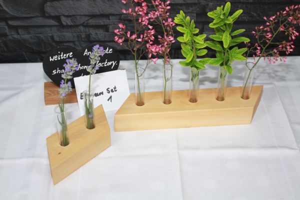 Holzvase Vasenset Elsbeere 