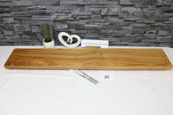 Wandboard Eiche massiv Breite 98 cm / 16 cm Tiefe