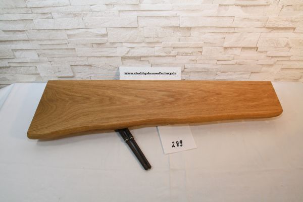 Board Wandbord 70 cm Eiche massiv Baumkante Wandbrett