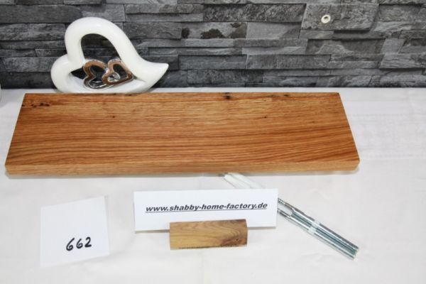 Wandboard Eiche massiv geölt 50 cm mit besonderer Maserung