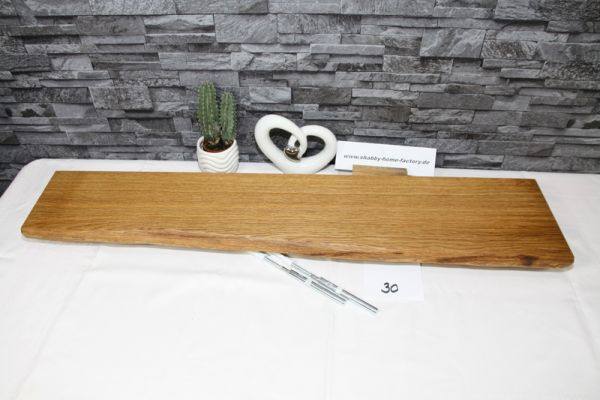Wandboard Eiche massiv 87 cm Baumkantenbord