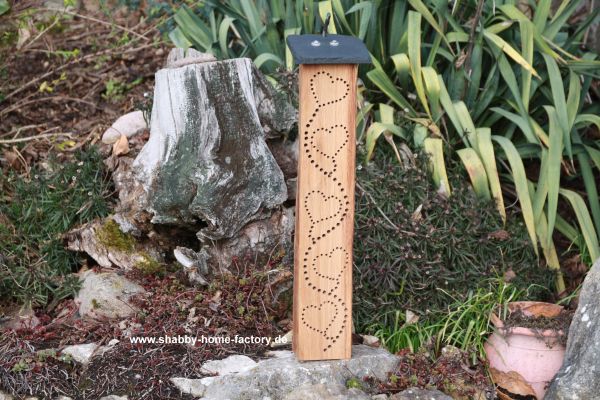 Insektenhotel, Bienenhotel, Wildbienenhotel, Gartenstele Holz , Eiche