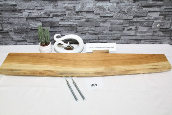Wandboard Eiche 91 cm Baumkantenbord massiv