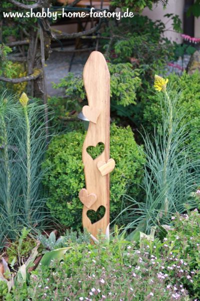 Gartendeko Eichenschild Eingangsschild Holzdeko