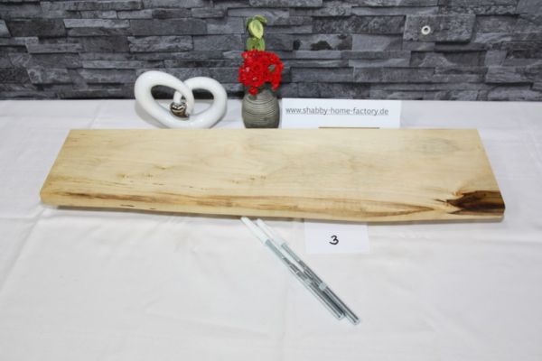 Wandboard 66 cm Ahorn massiv Baumkante