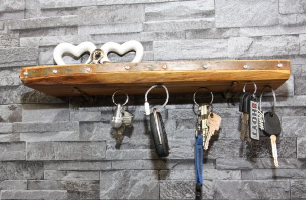 Magnet Schlüsselbrett aus Eichenholz Schlüssel-Wandboard