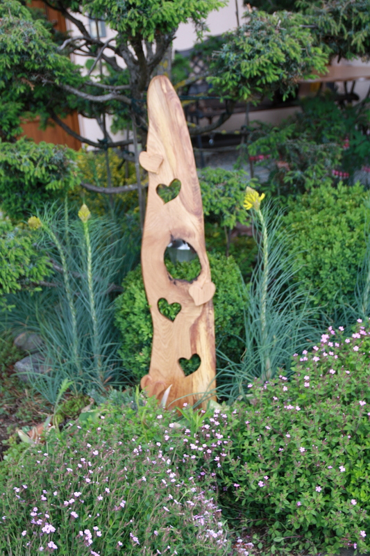Willkommensschild Haustür Eiche Garten Holz stehend | Dekoration