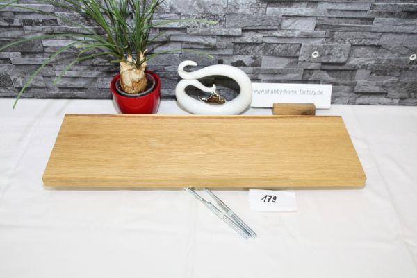 Wandboard Eiche Breite 62 cm Tiefe 18 cm massiv geölt